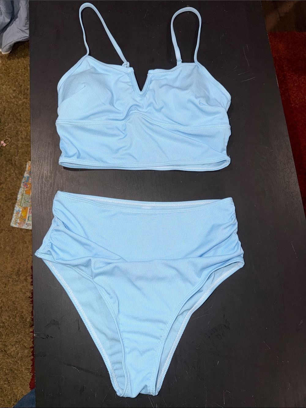 SHEIN Light Blue Bikini Set